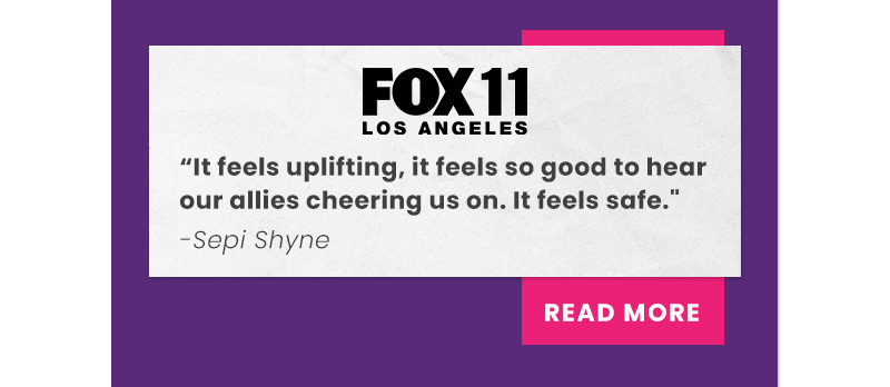 'It feels uplifting, it feels so good to hear our allies cheering us on. It feels safe'